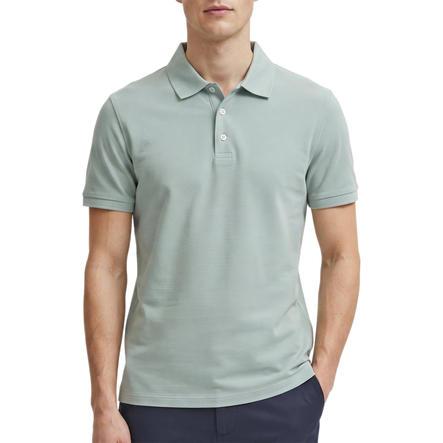 Polo in Maglia Misto Cotone HAIDEN-POLO Uomo SELECTED