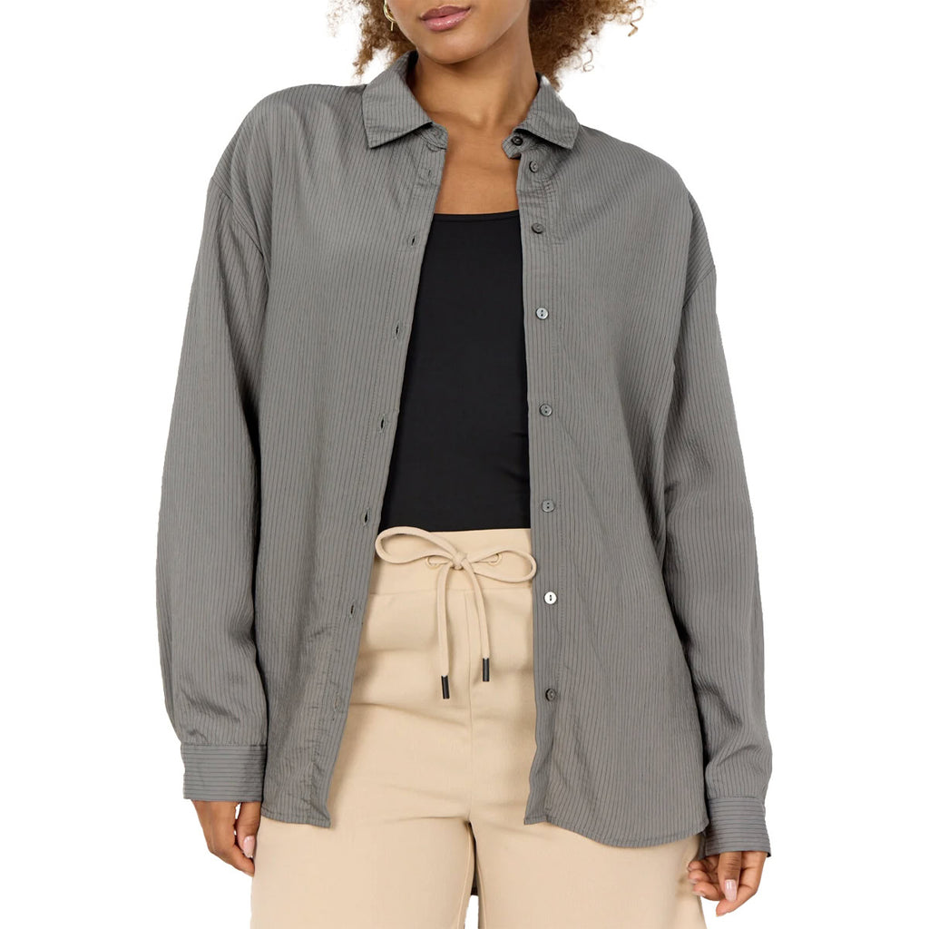Camicia Over Gessata Viscosa POY1 Donna SOYACONCEPT