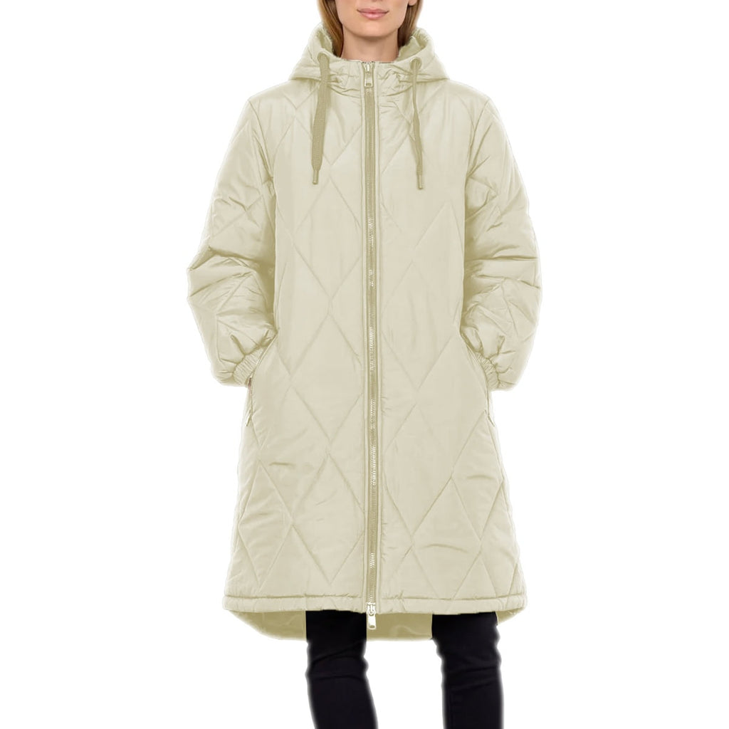 Cappotto 100g Rombi Over Cappuccio FENYA65 Donna SOYA