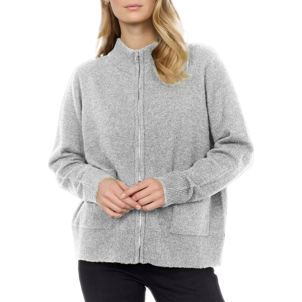 Felpa in Maglia Zip Misto Lana NESSIE59 Donna SOYA