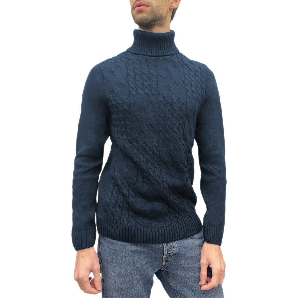 Maglione Dolcevita Trecce Misto Lana MA208 Uomo SQUAD2