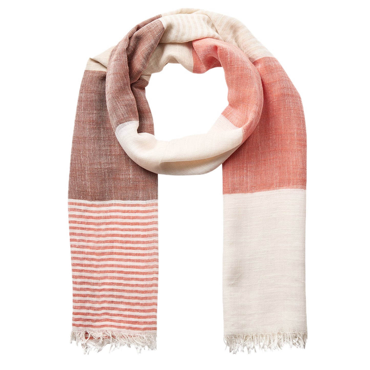Pashmina 245x80cm Rigata Misto Cotone RANEEM1 - SOYACONCEPT
