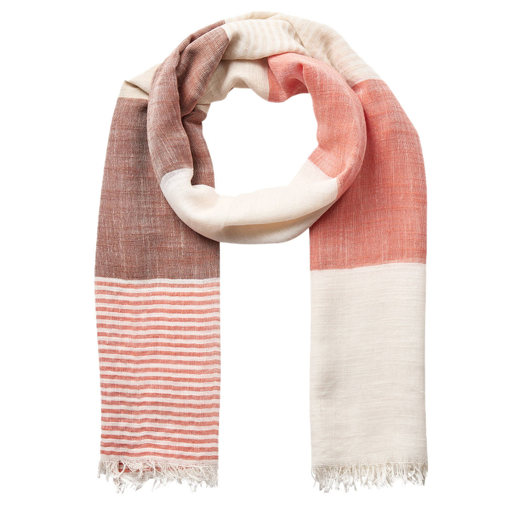 Pashmina 245x80cm Rigata Misto Cotone RANEEM1 - SOYACONCEPT