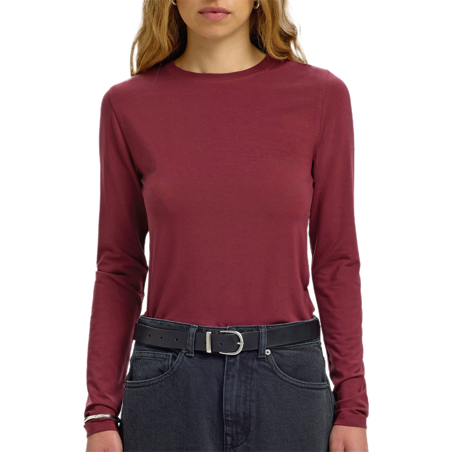 Maglietta Ma.Lunghe Girocollo MANJA-ONCEK Donna SELECTED