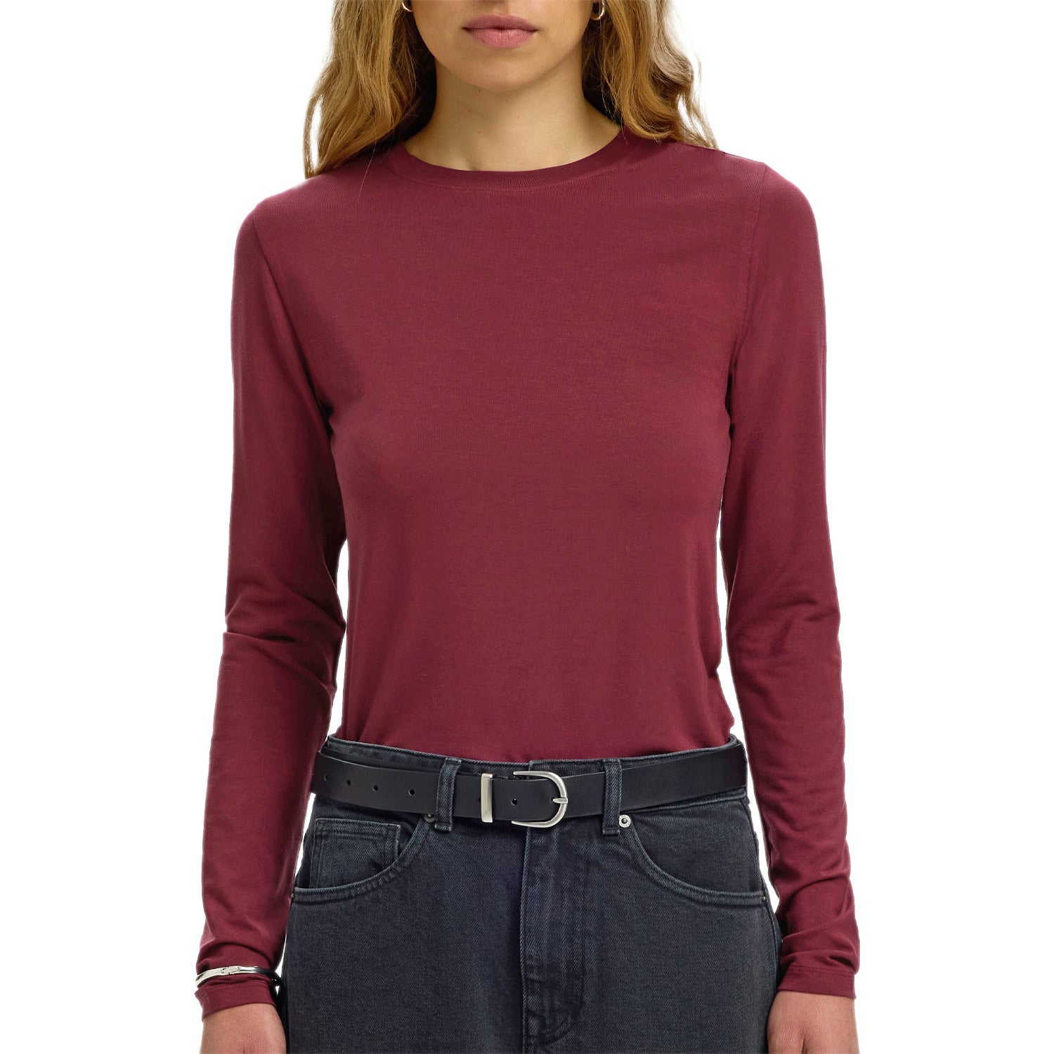 Maglietta Ma.Lunghe Girocollo MANJA-ONCEK Donna SELECTED
