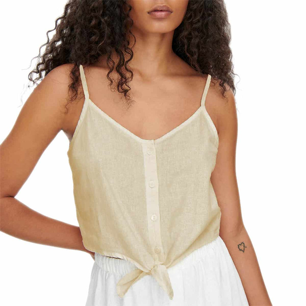 Top Canotta Bottoni Nodo CARO-TOP Donna ONLY