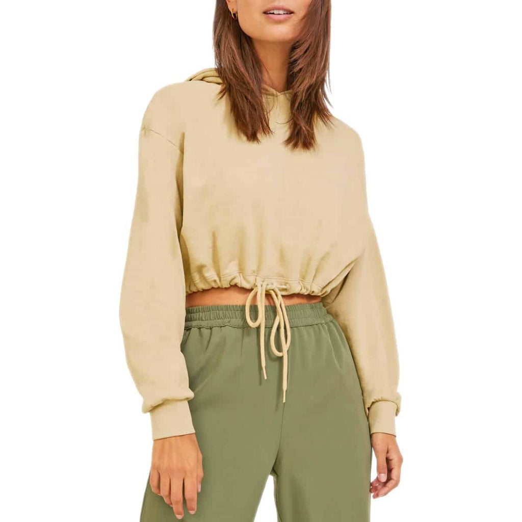 Felpa Garzata Crop Cappuccio ALFA-CROP Donna JJXX