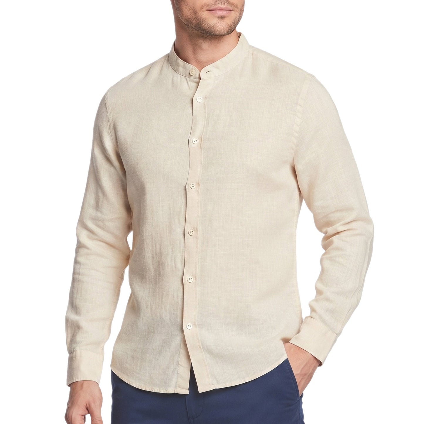 Camicia Coreana Puro Lino SM6438 Uomo CENSURED