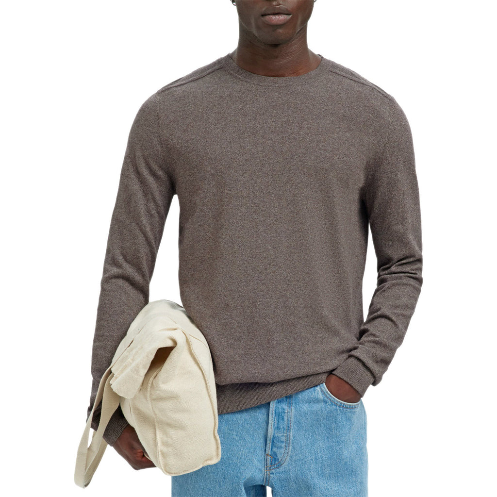 Maglia Girocollo Puro Cotone BERG-KNIT Uomo SELECTED