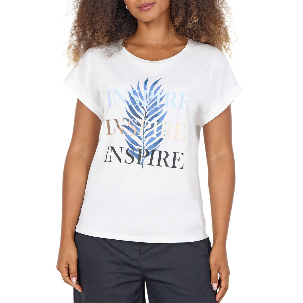 T-Shirt Stampa Floreale RINA-FP13 Donna SOYACONCEPT