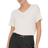 T-Shirt "V" Oversize Misto Viscosa SISSY-VNECK Donna JDY