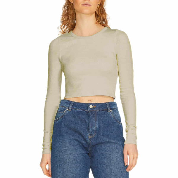 Maglietta M.Lunghe Crop Slim Fit FELINE-TEE Donna JJXX