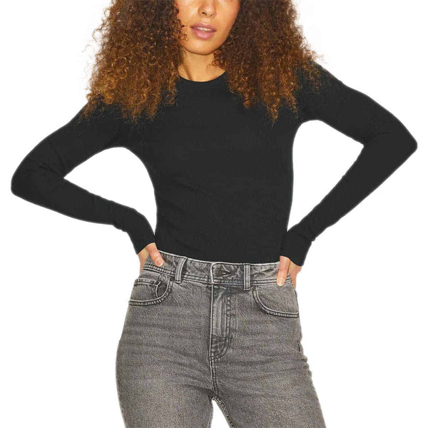 Maglietta Girocollo Slim Fit Costine FREYA-TEE Donna JJXX