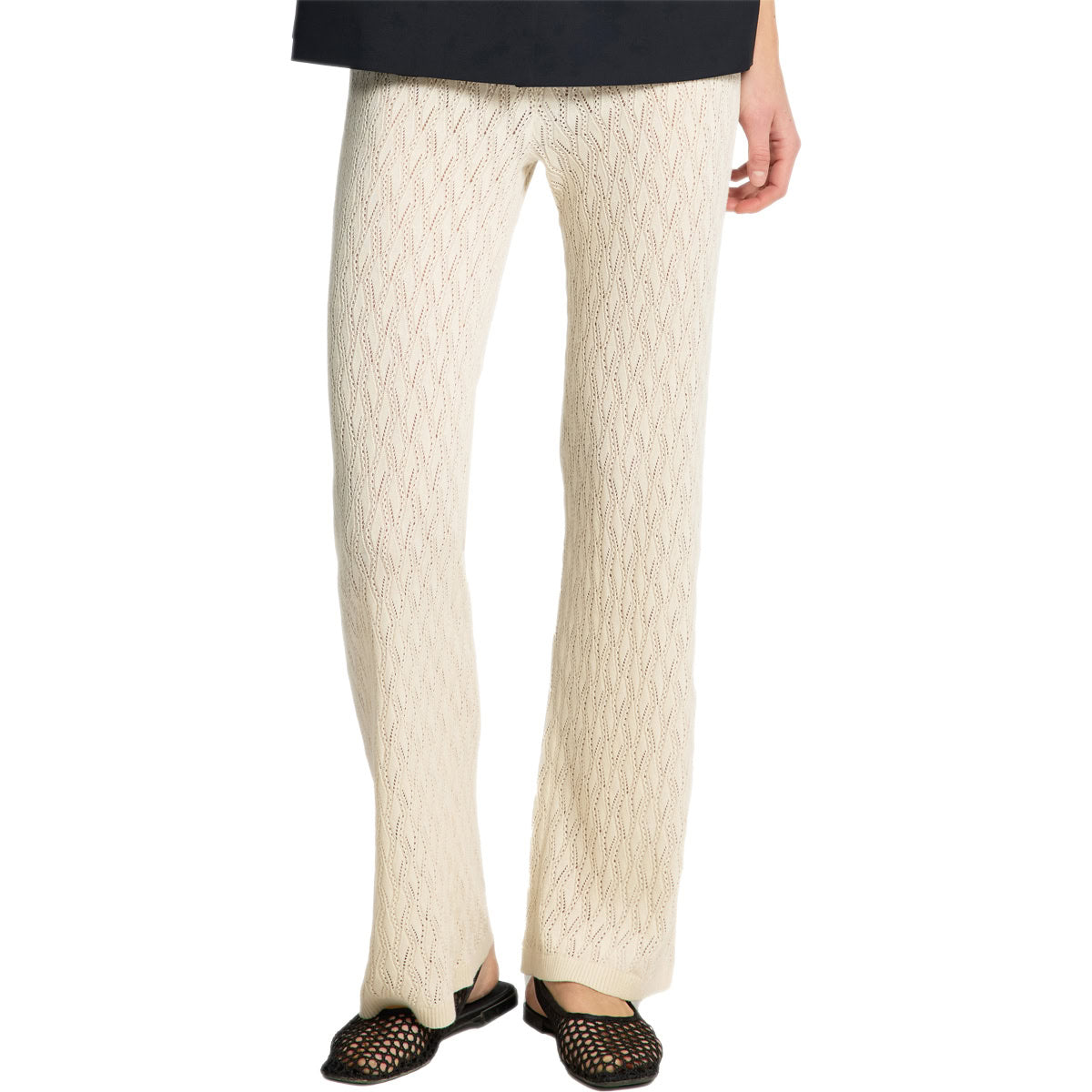 Pantalone in Maglia Ricamato AGNY-KNIT Donna SELECTED