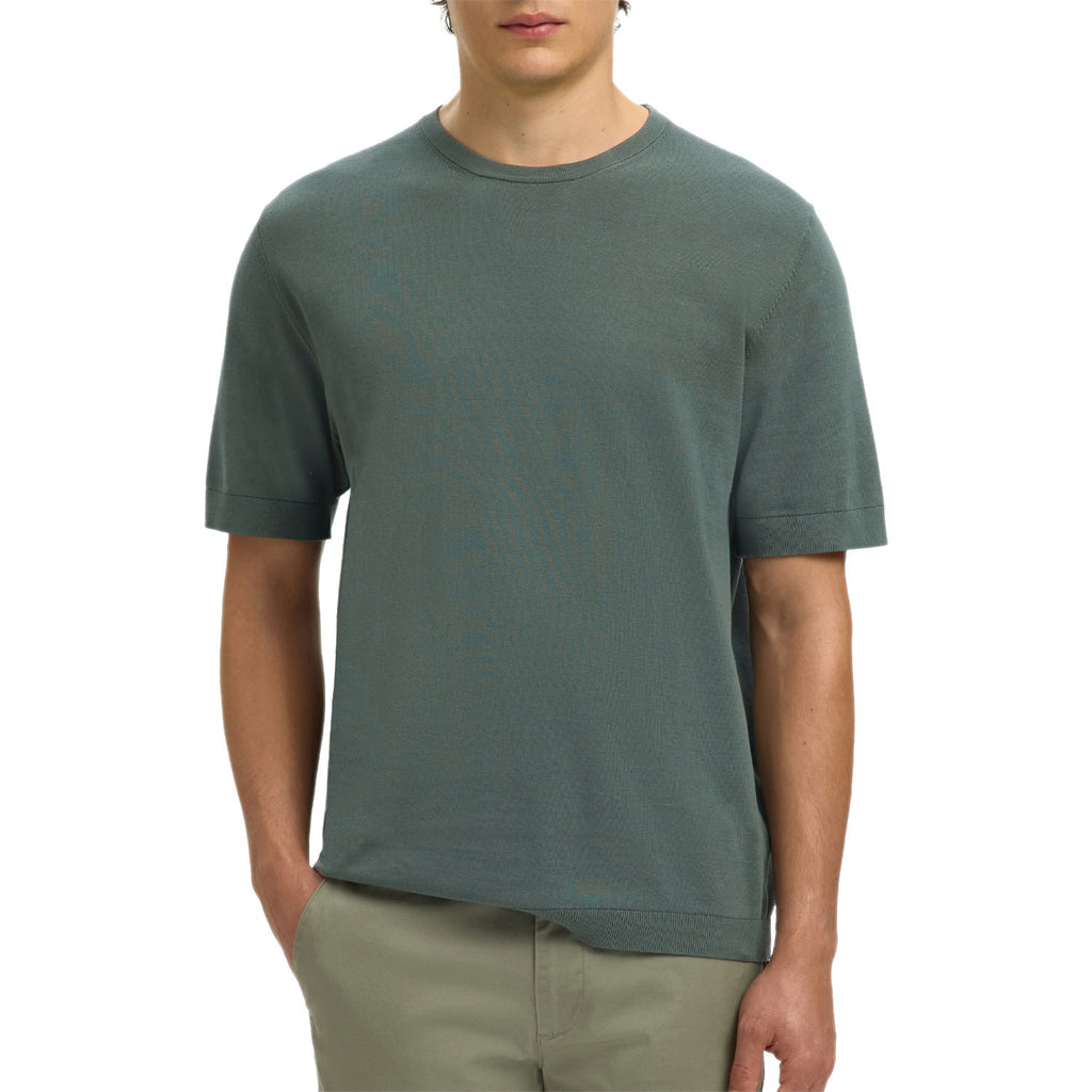 T-Shirt In Maglia 100.Cotone TORINO-KNIT Uomo SELECTED