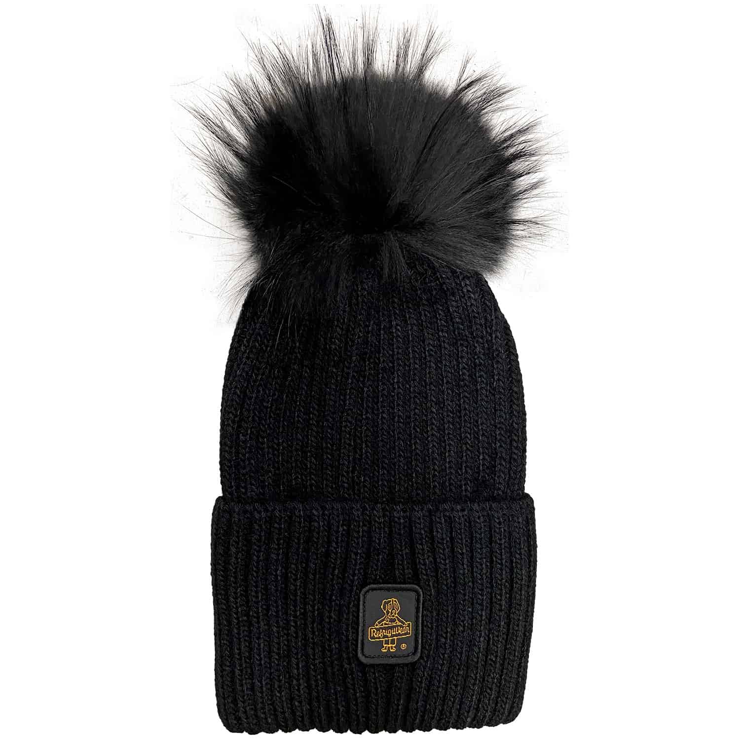 Cappello Cuffia Pompon Vero Pelo SNOWFLAKE Donna REFRIGIWEAR