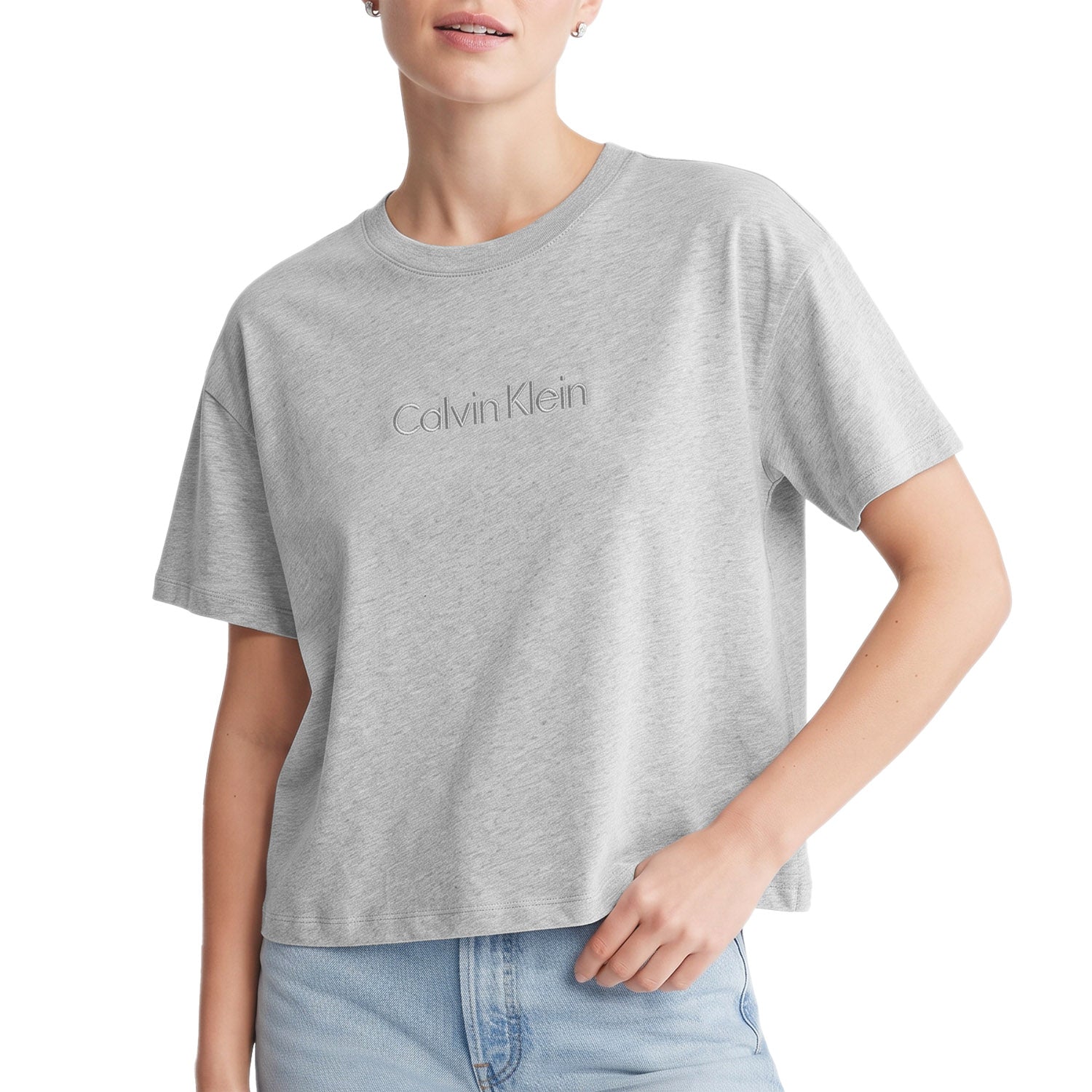 T-Shirt Oversize Logo Ricamato LV00QS7593 Donna CALVINKLEIN