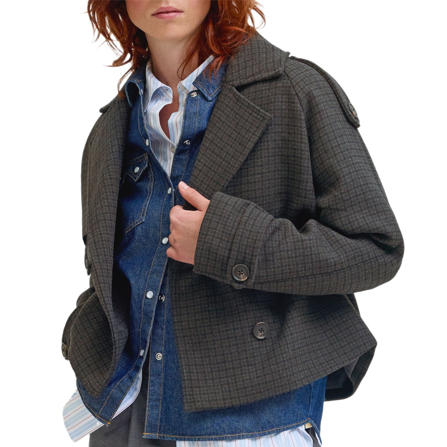 Giacca in Panno Doppiopetto Crop ELLE-CARLIE Donna JJXX