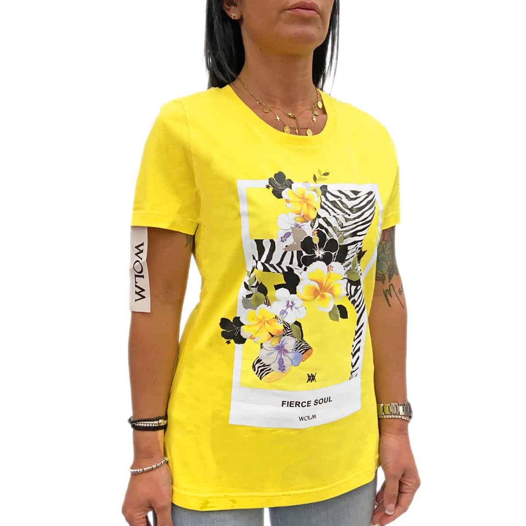 T-Shirt Stampa Floreale 176 Donna WOLM
