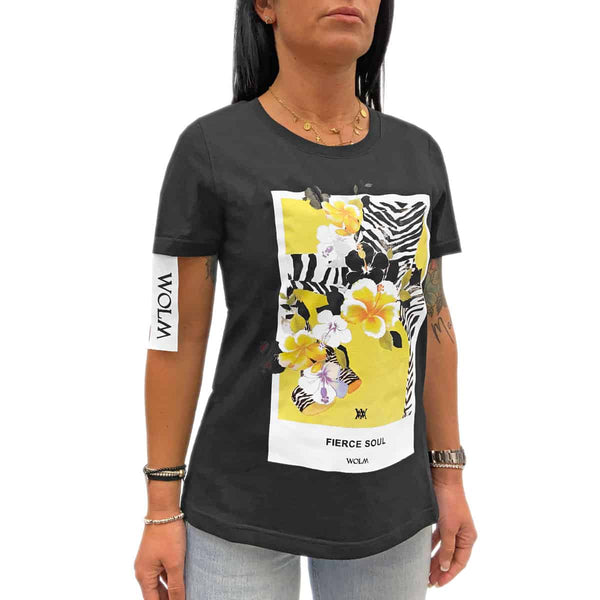 T-Shirt Stampa Floreale 176 Donna WOLM